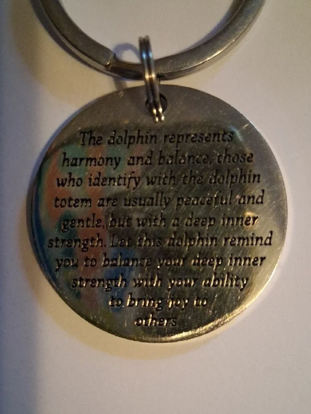 Silver Dolphin Keychain Charm - Inspirational -Themed Accessory